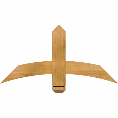 Ekena Millwork Bellingham Rough Sawn Timber Gable Bracket, Western Red Cedar, 36"W x 18"H x 2"D x 4"F, 12/12 Pitch GBW036X18X0204BEL00RWR